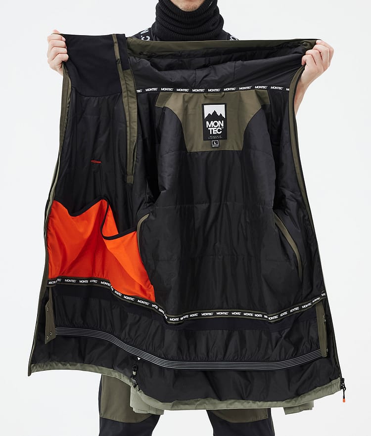 Doom Snowboard Jacket Men Olive Green/Black/Greenish Renewed, Image 11 of 11