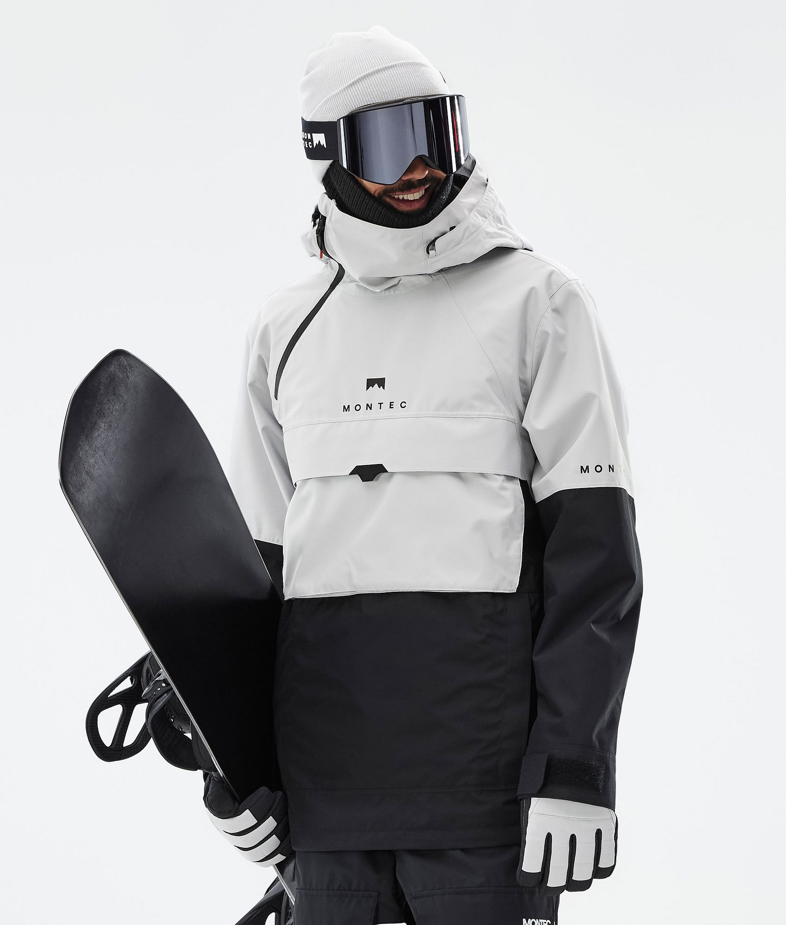 Dune Snowboard Jacket Men Light Grey/Black, Image 1 of 9
