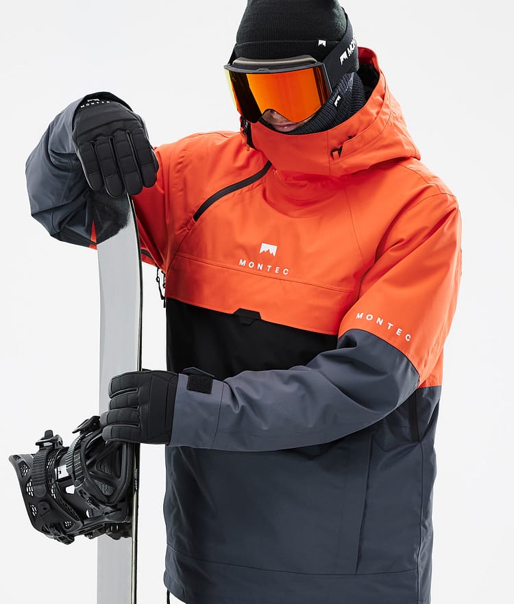 Dune Snowboard Jacket Men Orange/Black/Metal Blue, Image 2 of 9