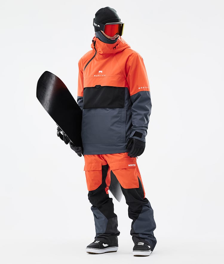 Dune Snowboard Jacket Men Orange/Black/Metal Blue, Image 3 of 9