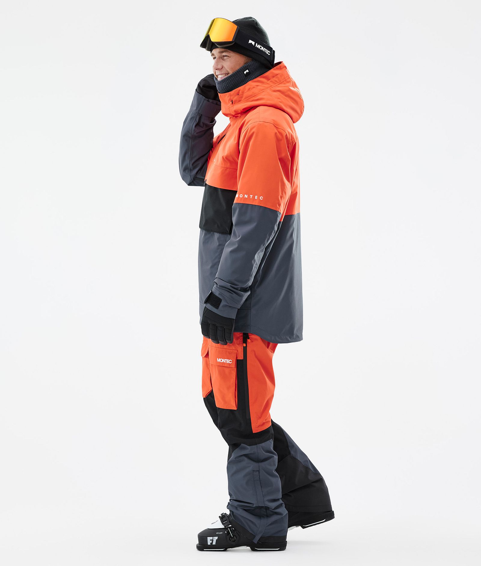 Dune Ski Jacket Men Orange/Black/Metal Blue, Image 4 of 9