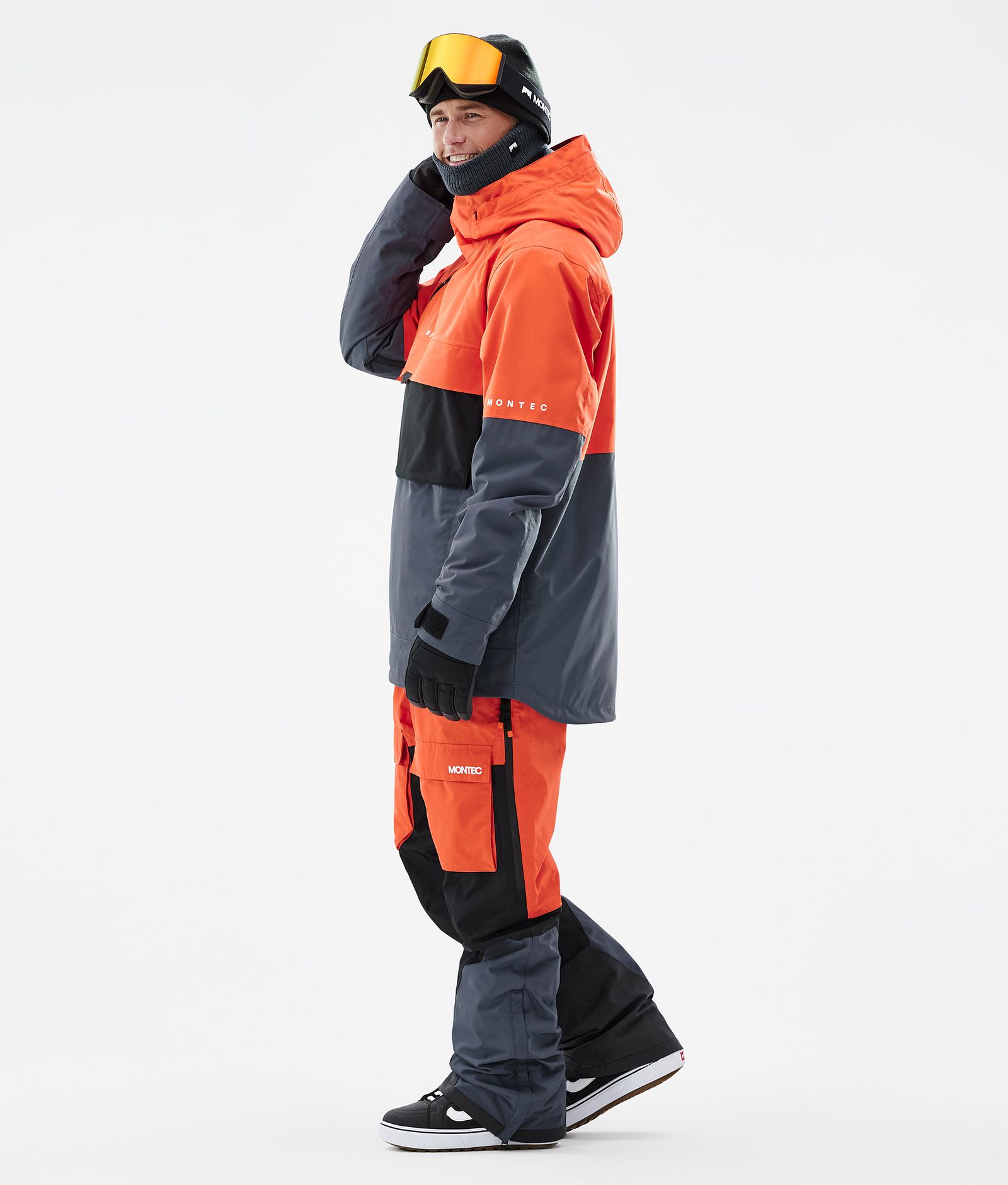 Dune Snowboard Jacket Men Orange/Black/Metal Blue, Image 4 of 9