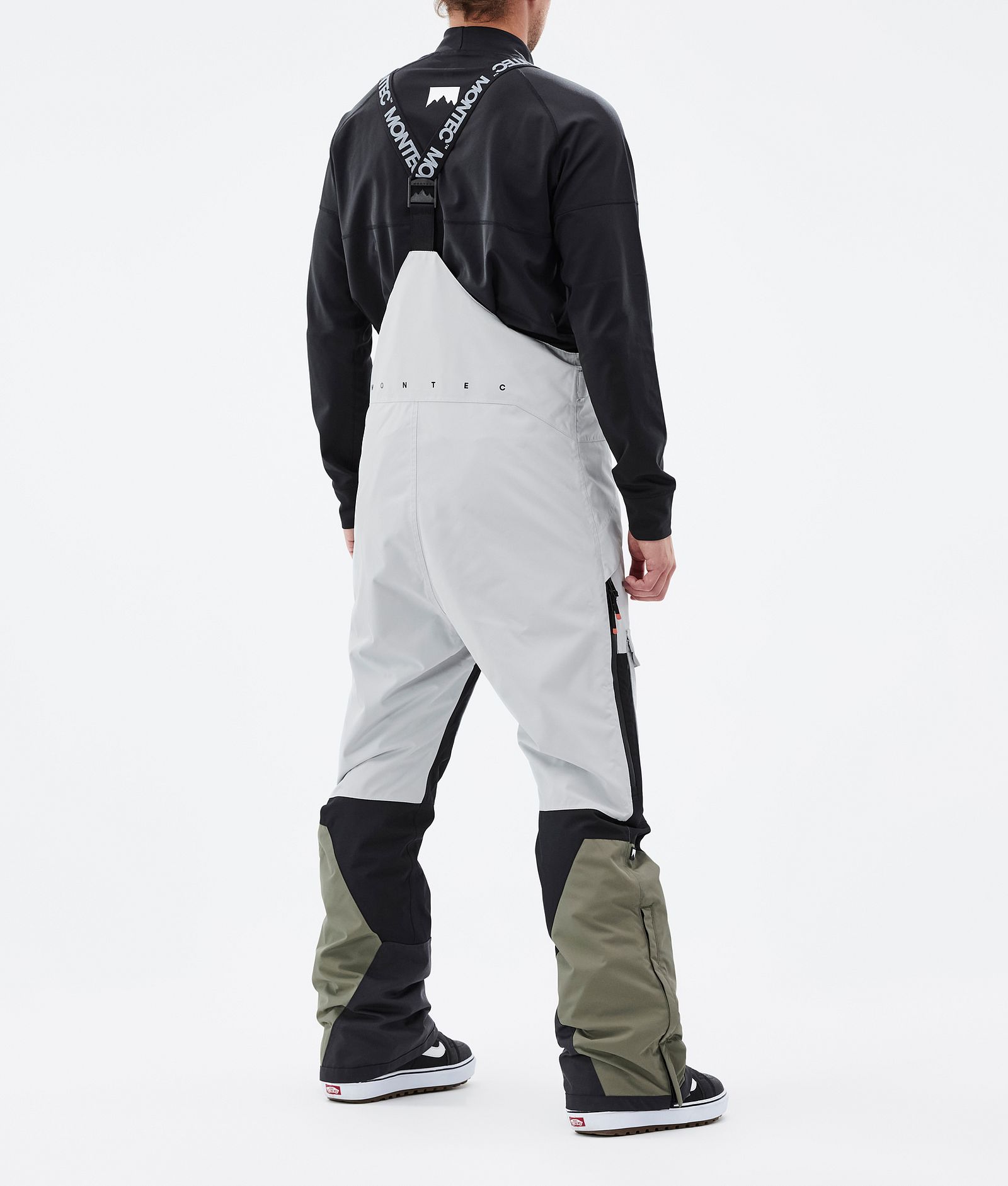 Fawk Snowboard Pants Men Light Grey/Black/Greenish, Image 3 of 6