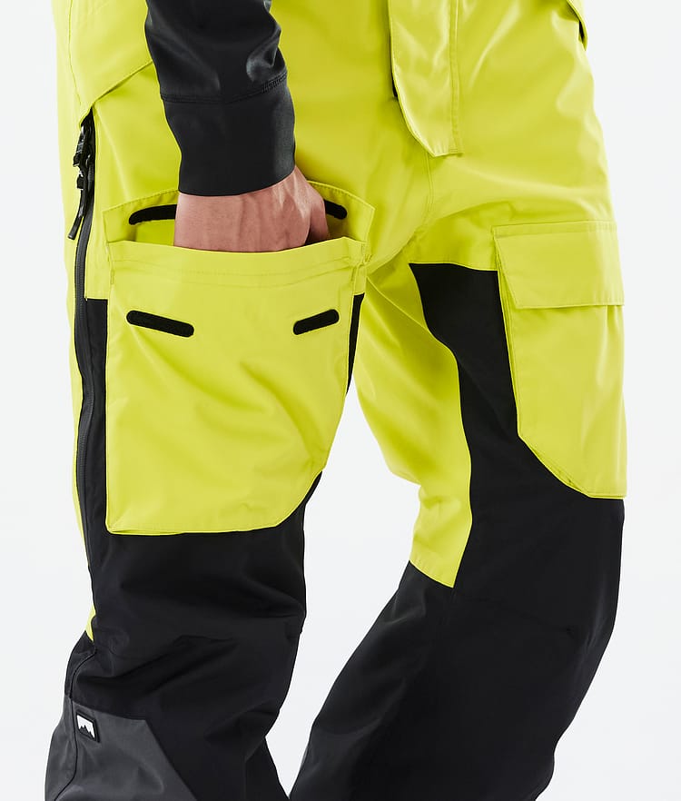 Fawk Ski Pants Men Bright Yellow/Black/Phantom, Image 6 of 6