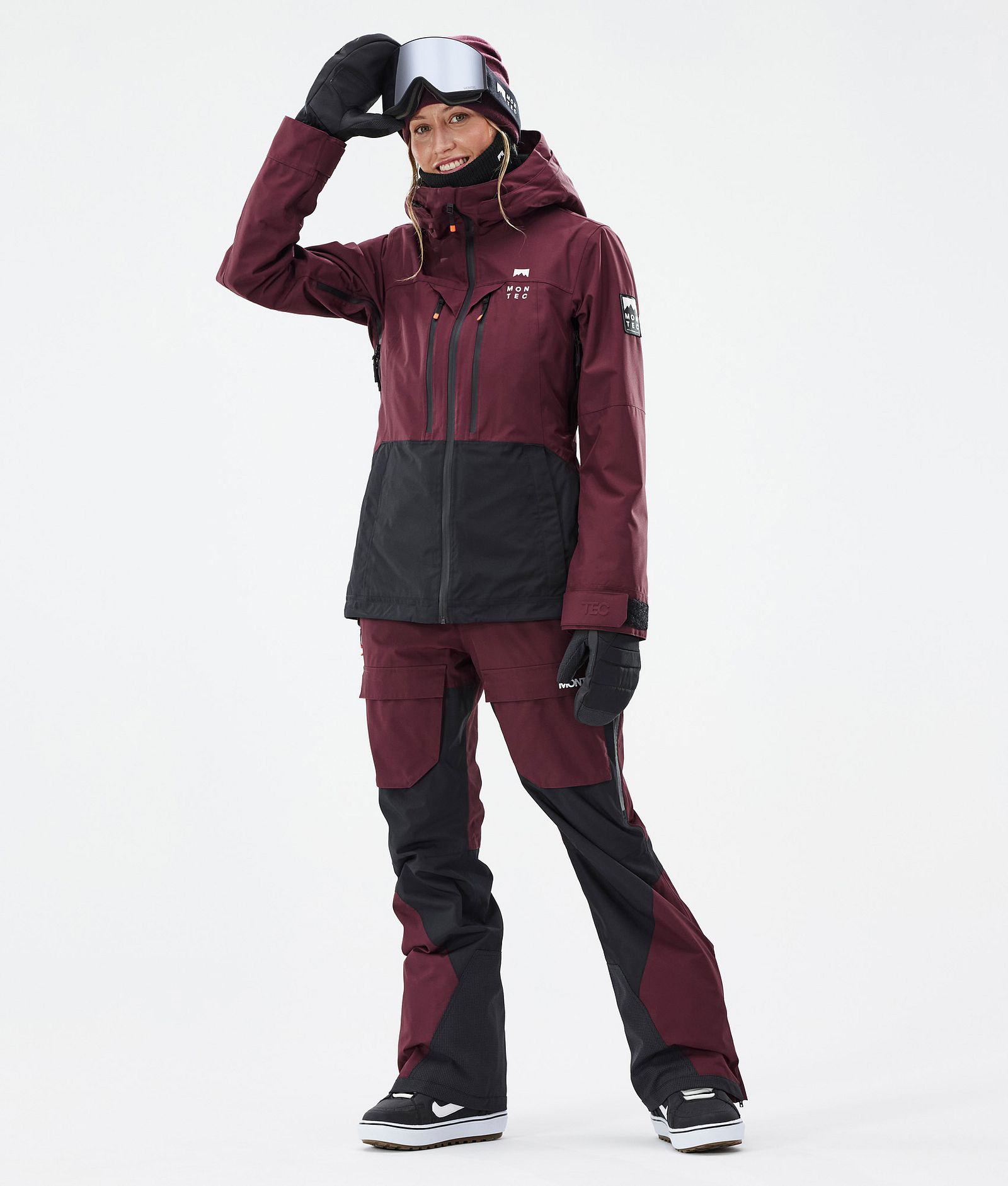Moss W Snowboard Jacket Women Burgundy/Black, Image 3 of 10