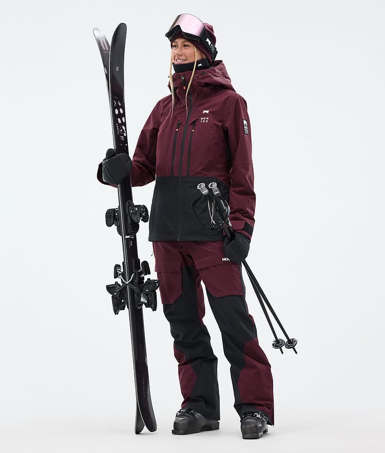 Moss W Ski Jacket Women Burgundy/Black, Image 2 of 9