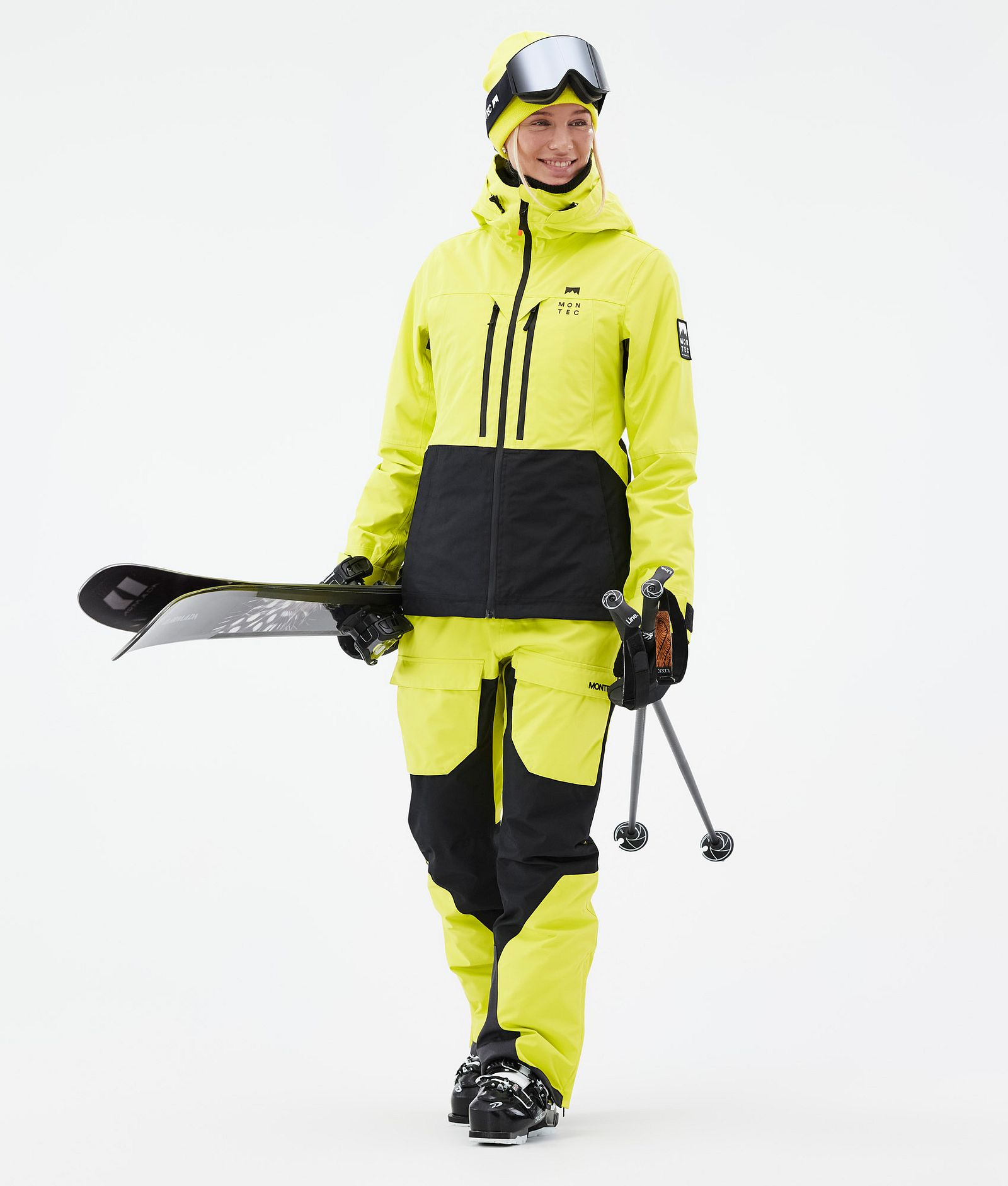 Moss W Ski Jacket Women Bright Yellow/Black, Image 3 of 10