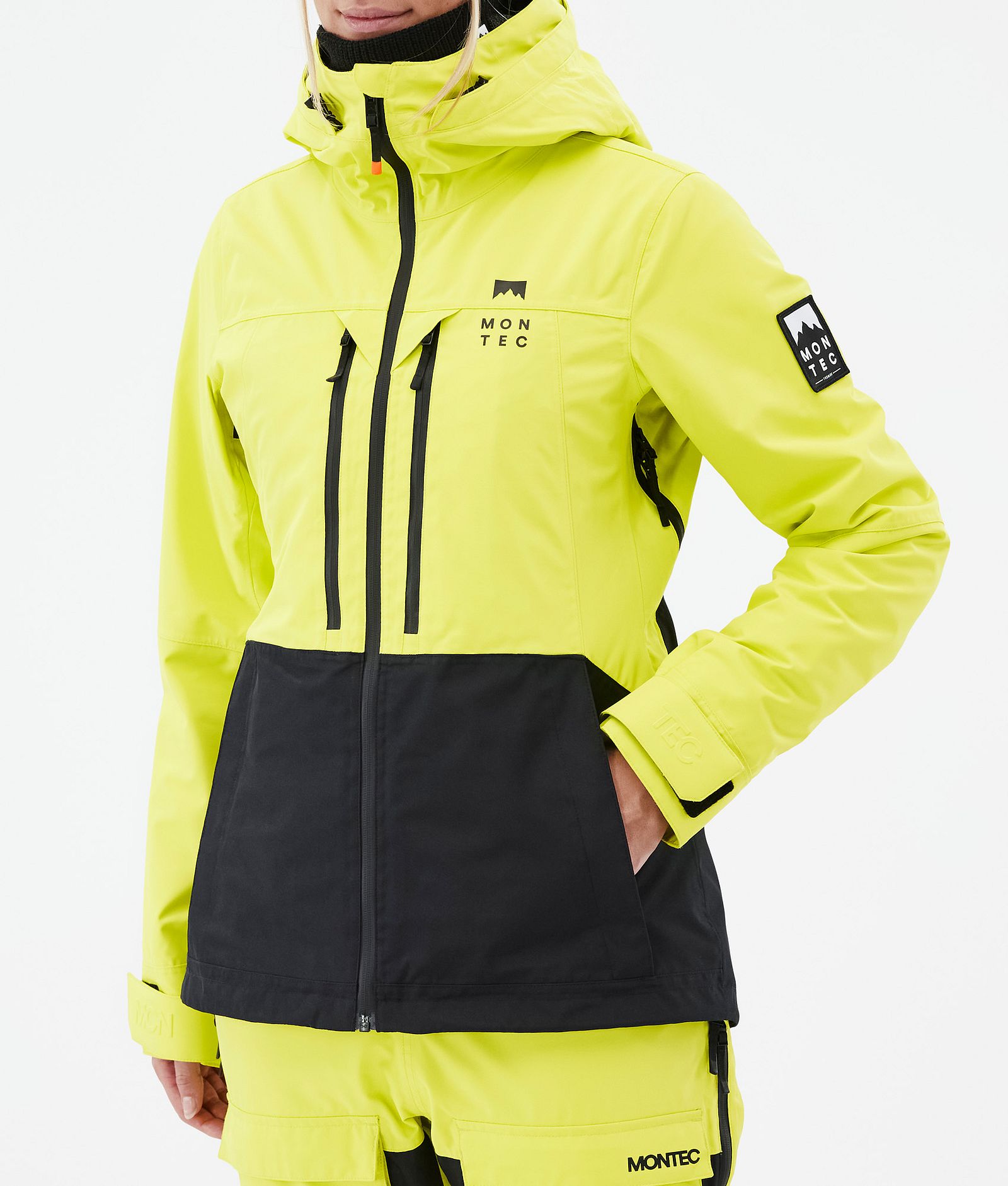 Moss W Ski Jacket Women Bright Yellow/Black, Image 8 of 10