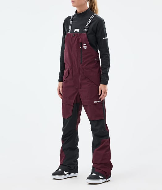Montec Fawk W Snowboard Pants Women Burgundy/Black