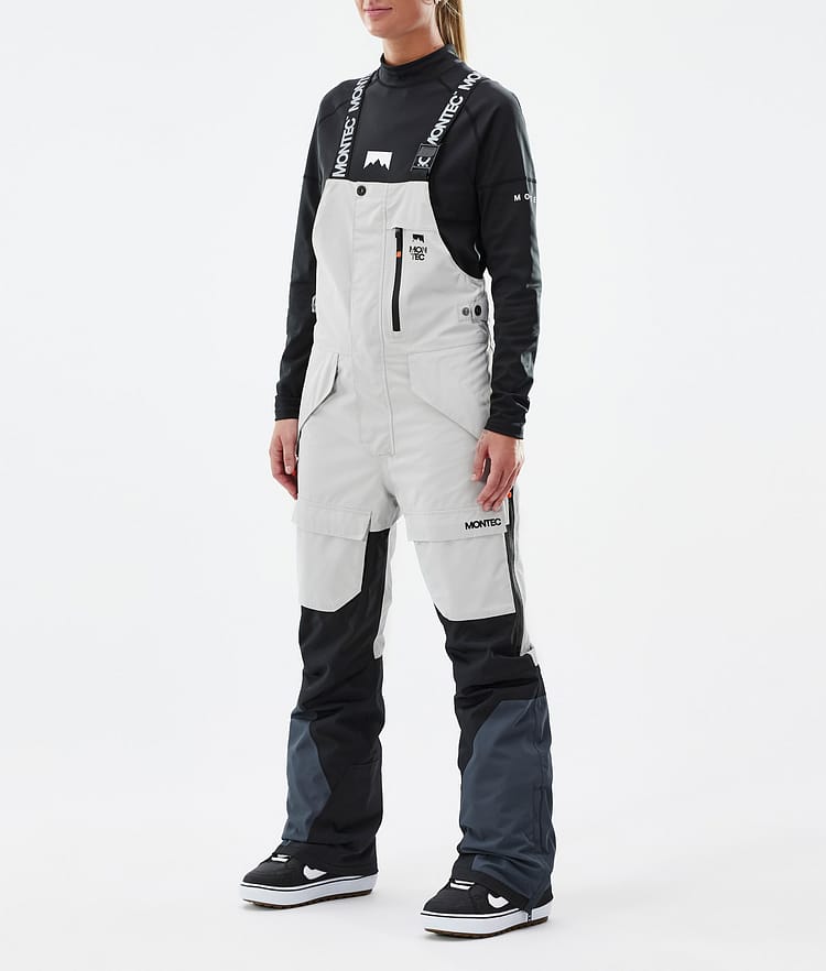Fawk W Snowboard Pants Women Light Grey/Black/Metal Blue, Image 1 of 7