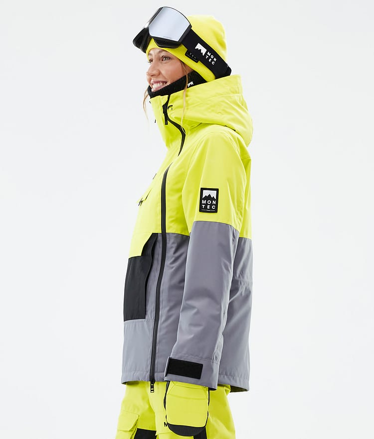 Doom W Ski Jacket Women Bright Yellow/Black/Light Pearl, Image 6 of 11