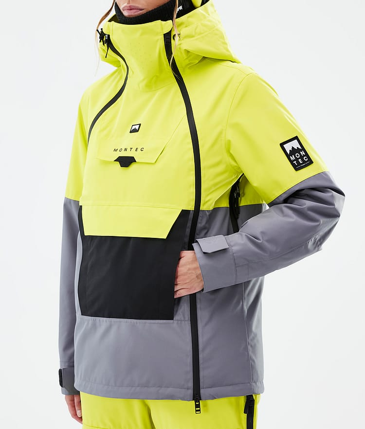 Doom W Ski Jacket Women Bright Yellow/Black/Light Pearl, Image 8 of 11