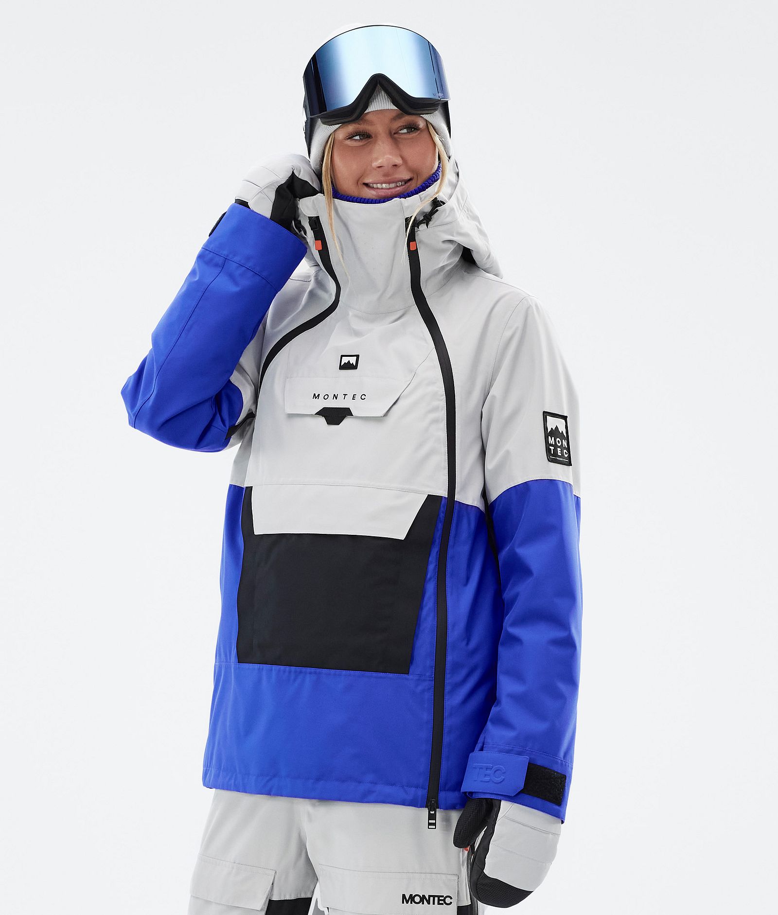 Doom W Snowboard Jacket Women Light Grey/Black/Cobalt Blue, Image 1 of 11