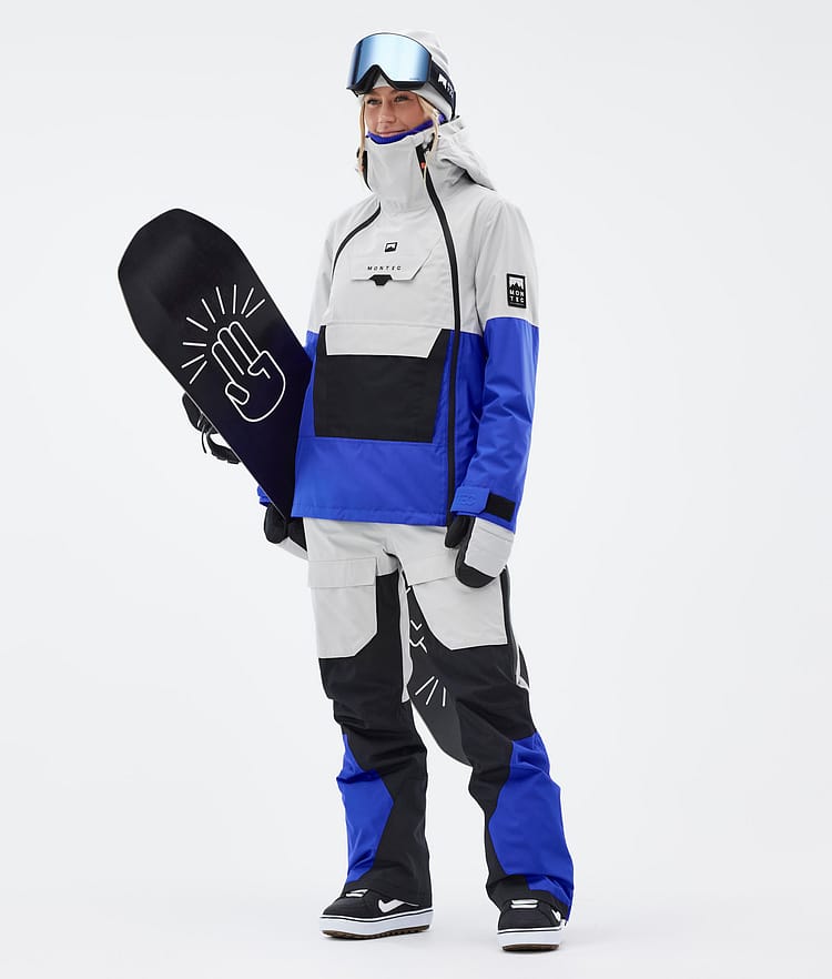 Doom W Snowboard Jacket Women Light Grey/Black/Cobalt Blue, Image 3 of 11