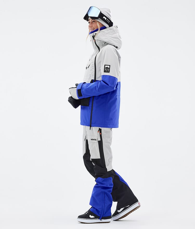 Doom W Snowboard Jacket Women Light Grey/Black/Cobalt Blue, Image 4 of 11