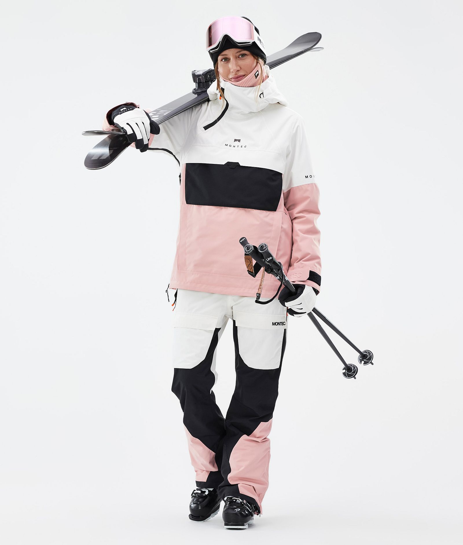 Dune W Ski Jacket Women Old White/Black/Soft Pink, Image 3 of 9