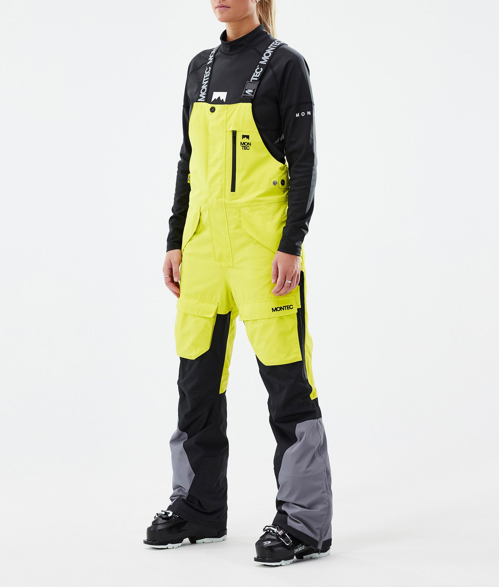 Fawk W Ski Pants Women Bright Yellow/Black/Light Pearl, Image 1 of 7