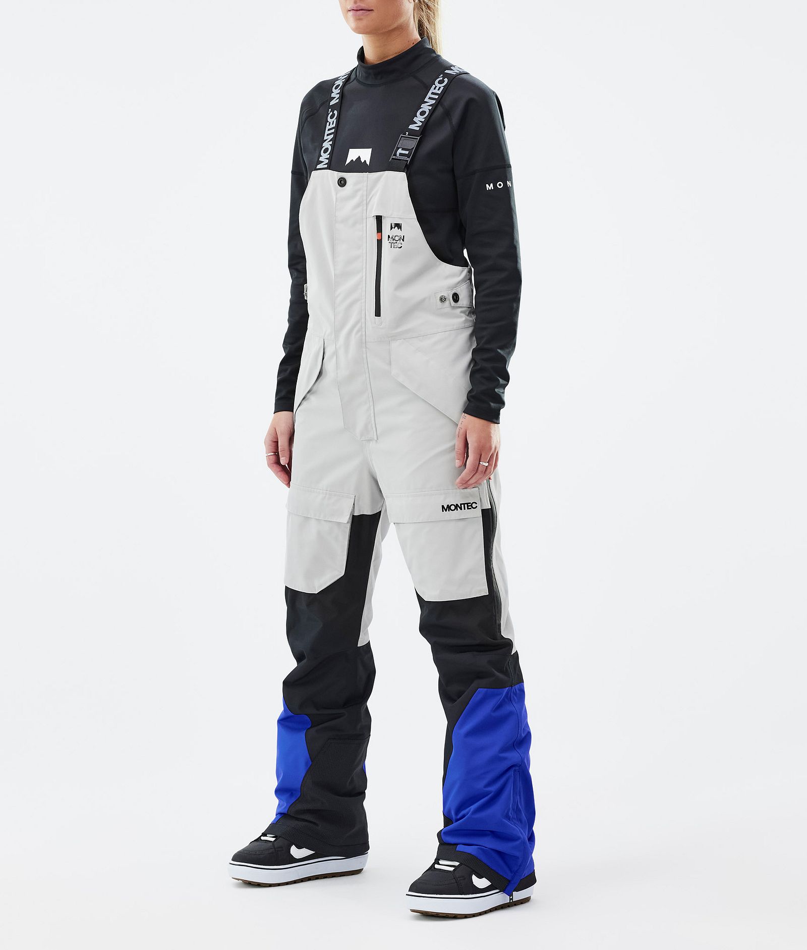 Fawk W Snowboard Pants Women Light Grey/Black/Cobalt Blue, Image 1 of 7