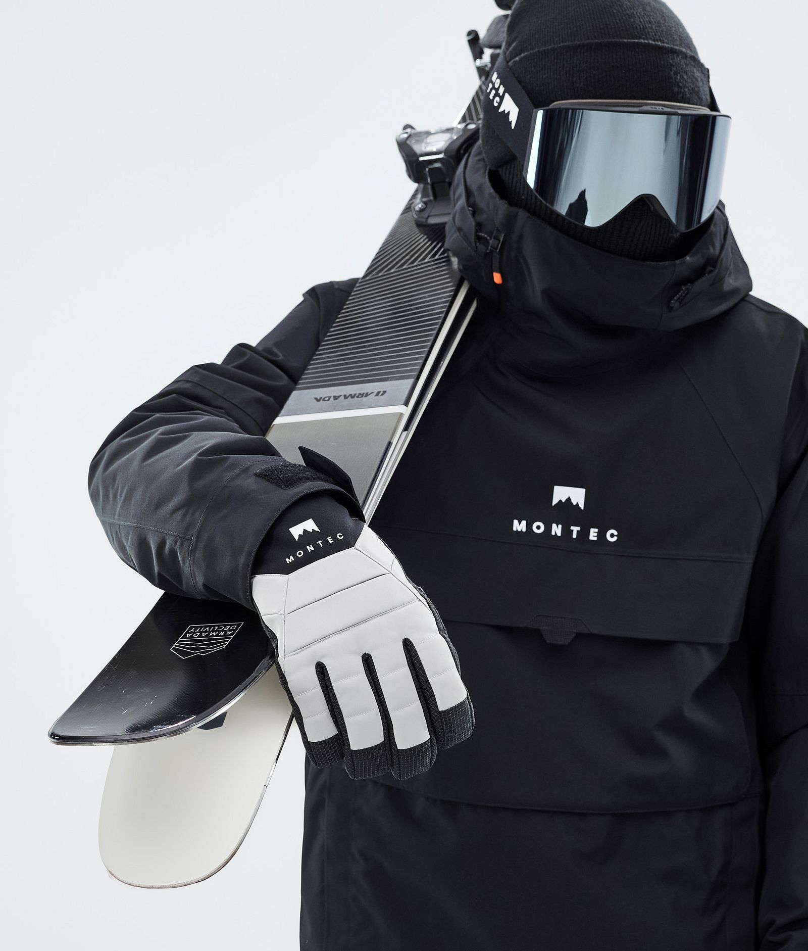Kilo Ski Gloves Light Grey, Image 4 of 5