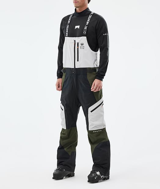 Montec Dozer Ski Pants Men Light Grey/Black/Olive Green