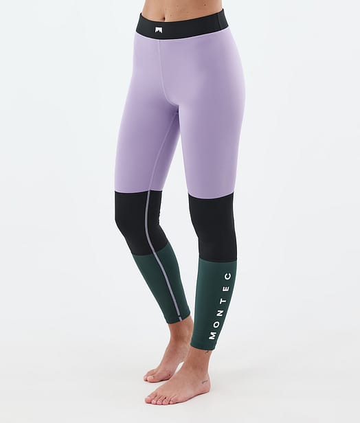 Montec Alpha W Base Layer Pant Women Faded Violet/Black/Dark Atlantic