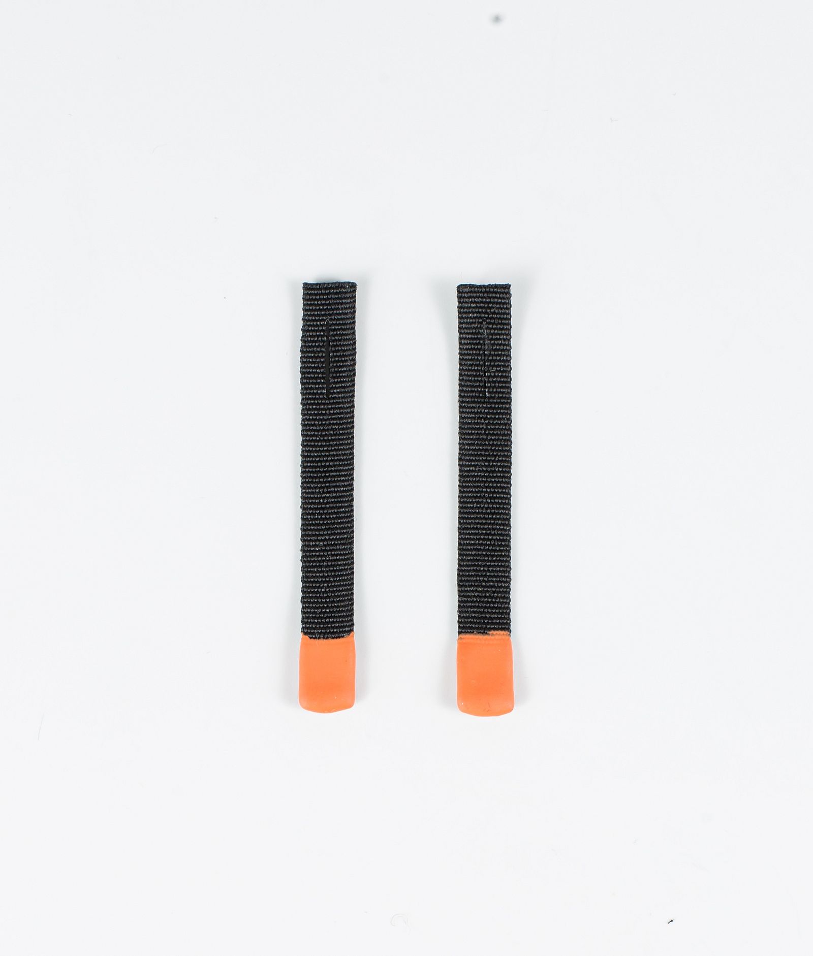 2pc Rips Tape Zip Puller Reservdelar Black/Orange Tip, Bild 1 av 3