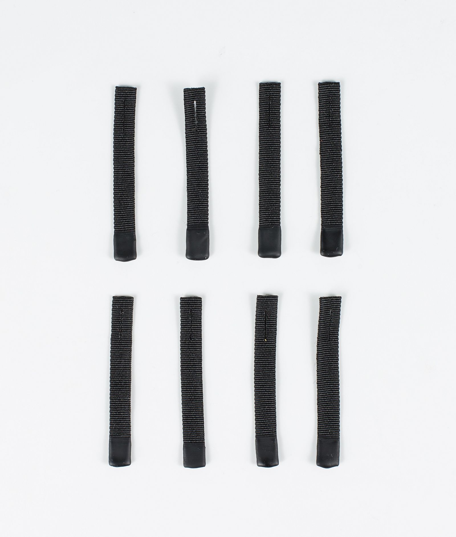 8pc Rips Tape Zip Puller Replacement Parts Black/Black Tip, Image 1 of 3