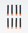 8pc Rips Tape Zip Puller Pezzi di ricambio Black/Orange Tip, Immagine 1 di 3