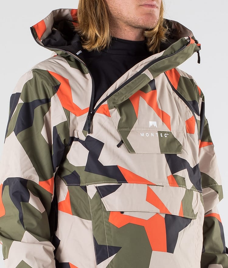 Doom 2019 Ski Jacket Men Orange Green Camo, Image 8 of 16