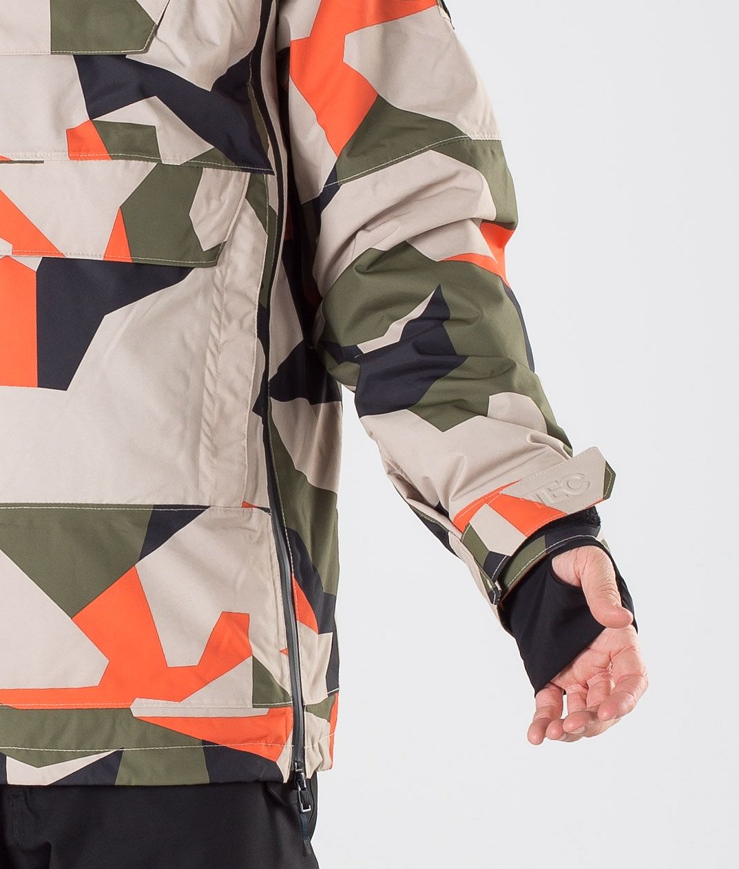 Doom 2019 Ski Jacket Men Orange Green Camo, Image 10 of 16