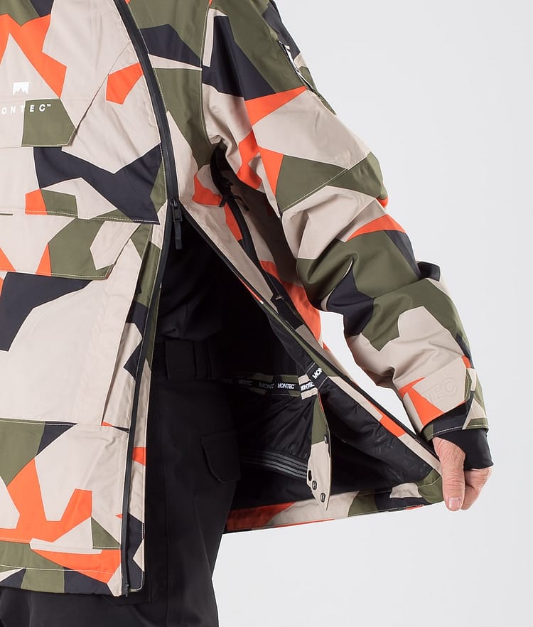 Doom 2019 Ski Jacket Men Orange Green Camo, Image 11 of 16