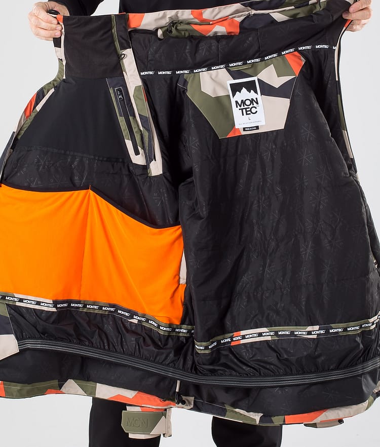 Doom 2019 Ski Jacket Men Orange Green Camo, Image 14 of 16