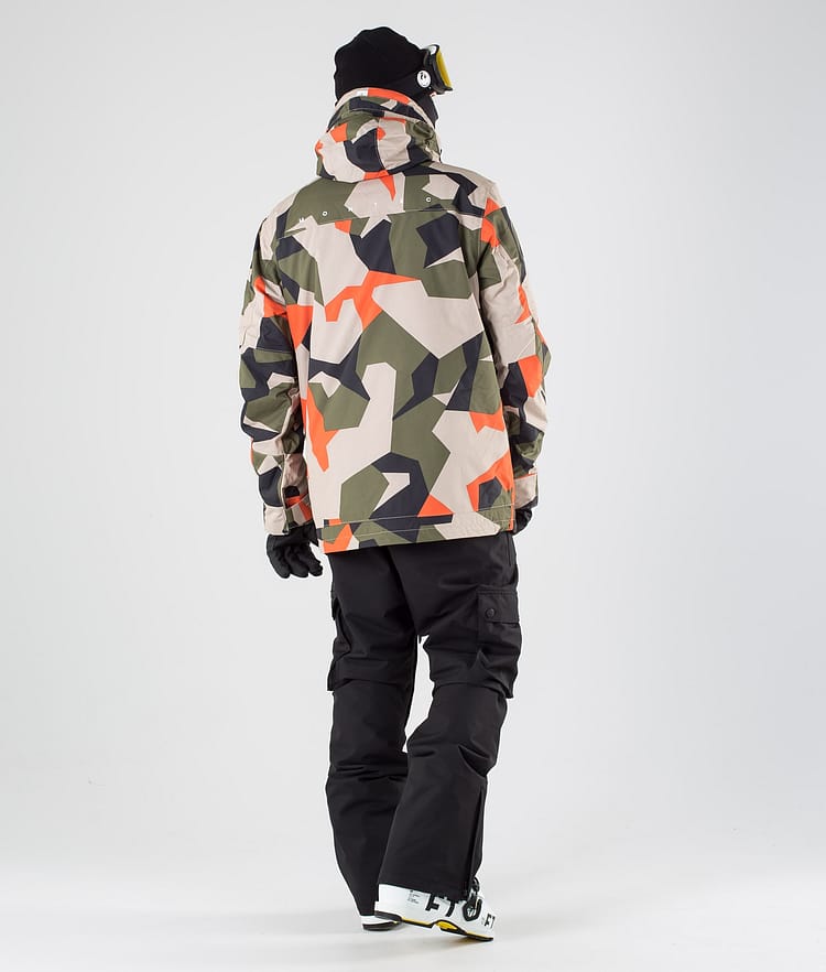 Doom 2019 Ski Jacket Men Orange Green Camo, Image 16 of 16