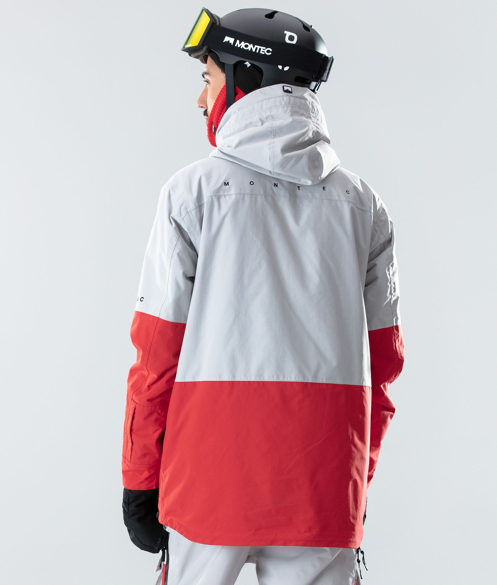 Fawk 2020 Manteau Ski Homme Light Grey/Red, Image 6 sur 9