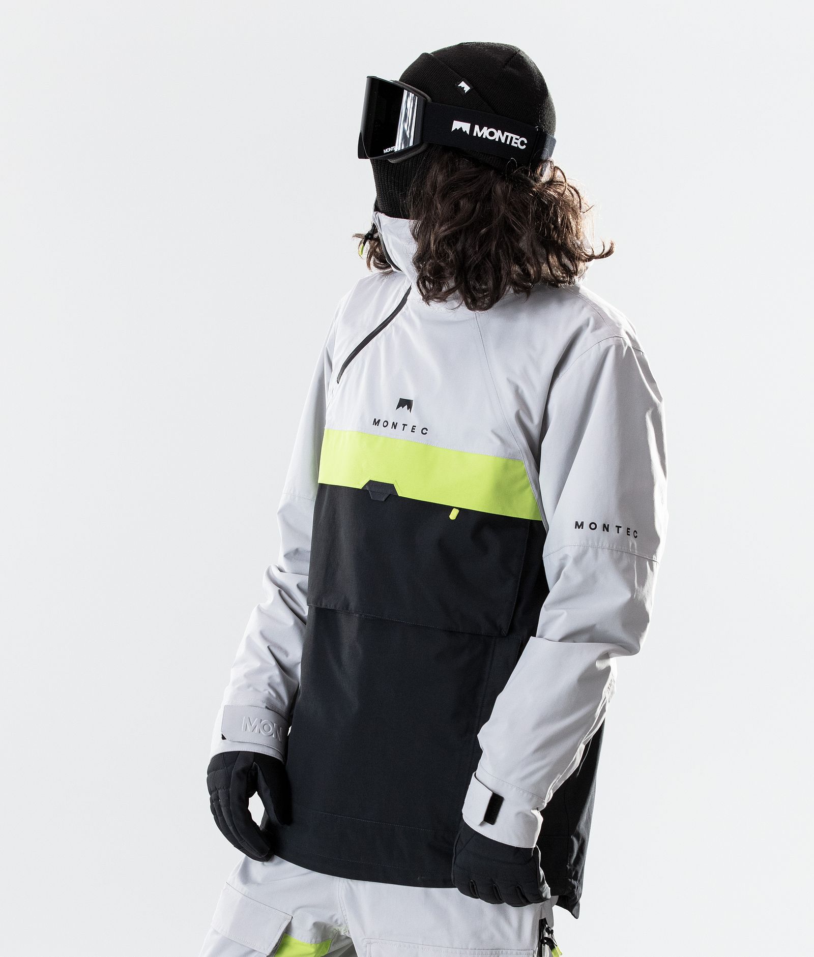 Dune 2020 Skijacke Herren Light Grey/Neon Yellow/Black, Bild 1 von 8