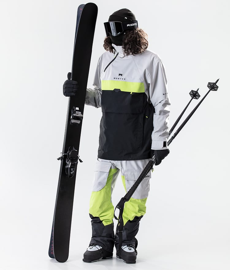 Dune 2020 Skijacke Herren Light Grey/Neon Yellow/Black, Bild 5 von 8