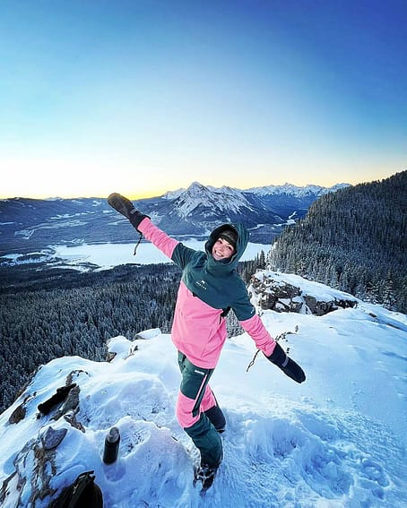 Zákazník @maude_segleski v Fawk W 2021 Kalhoty na Snowboard Dámské Dark Atlantic/Pink