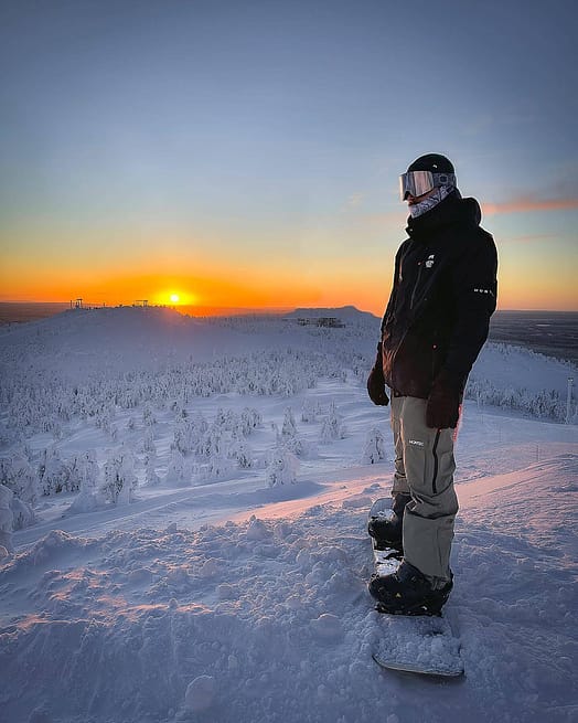 Client @alberto_romagnoli dans Fawk Pantalon de Snowboard Homme Greenish