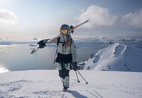 Client @lottawiemers dans Moss W Veste de Ski Femme Soft Green/Black