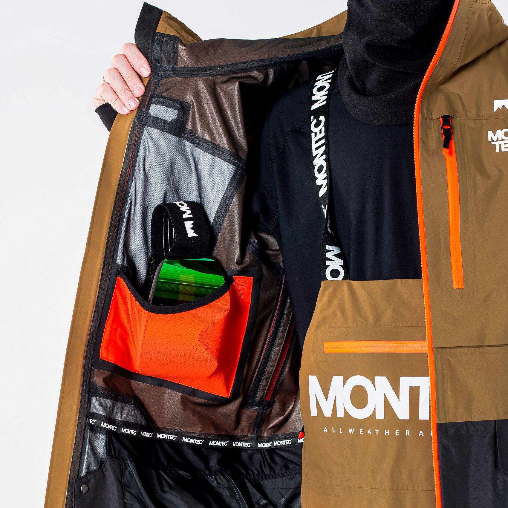 Montec Fenix 3L Ski Jacket Men Gold/Black | Montecwear.com