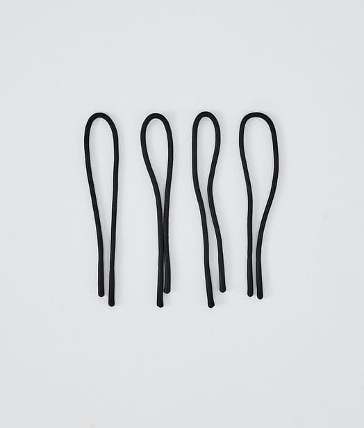 Round Zip Puller String Varaosa Black/Black Tip