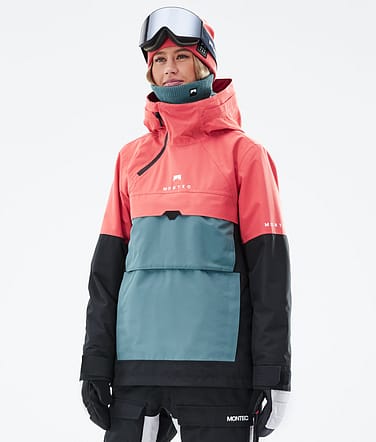 Dune W 2021 Kurtka Snowboardowa Kobiety Coral/Atlantic/Black