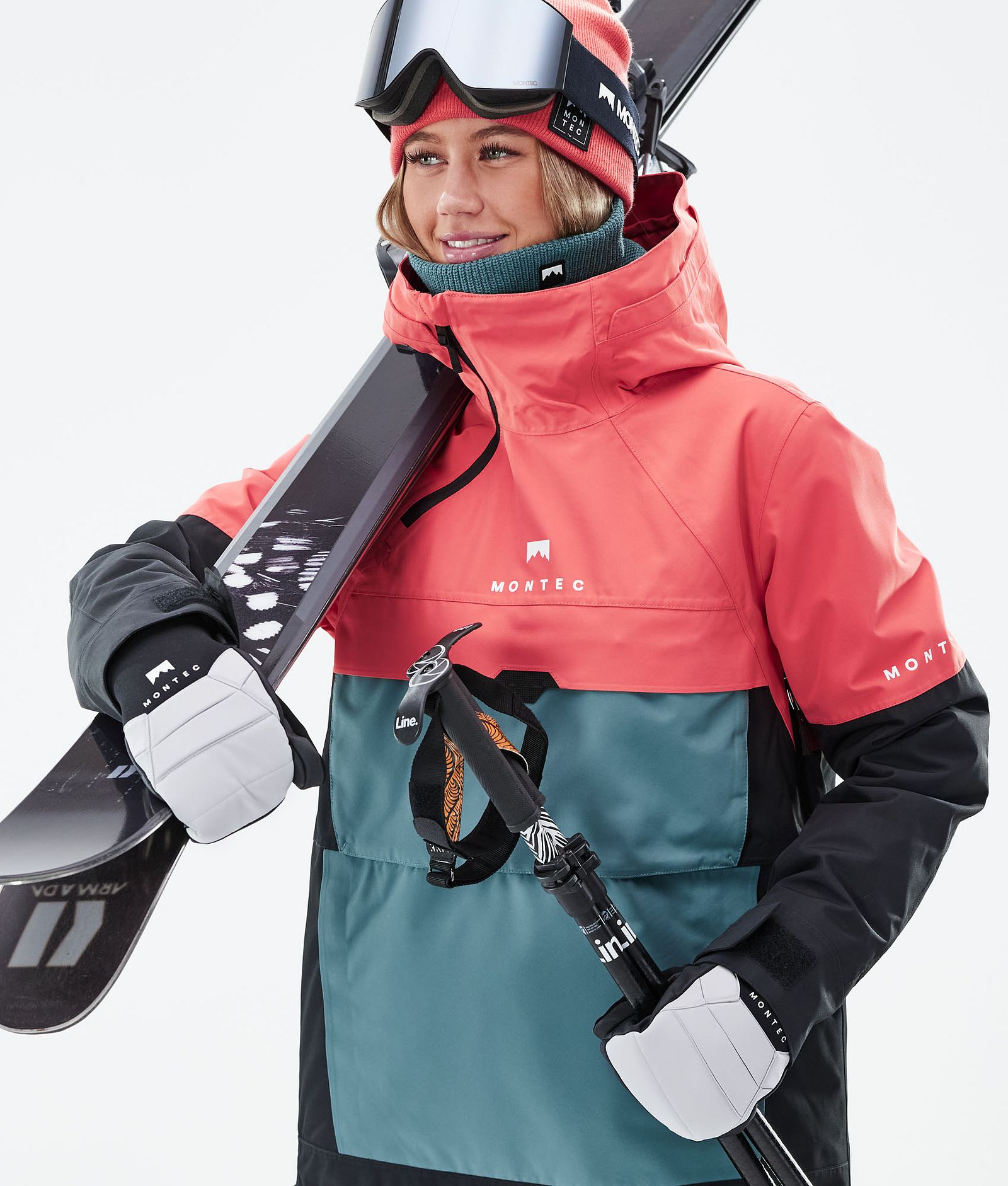 Dune W 2021 Ski Jacket Women Coral/Atlantic/Black, Image 2 of 9