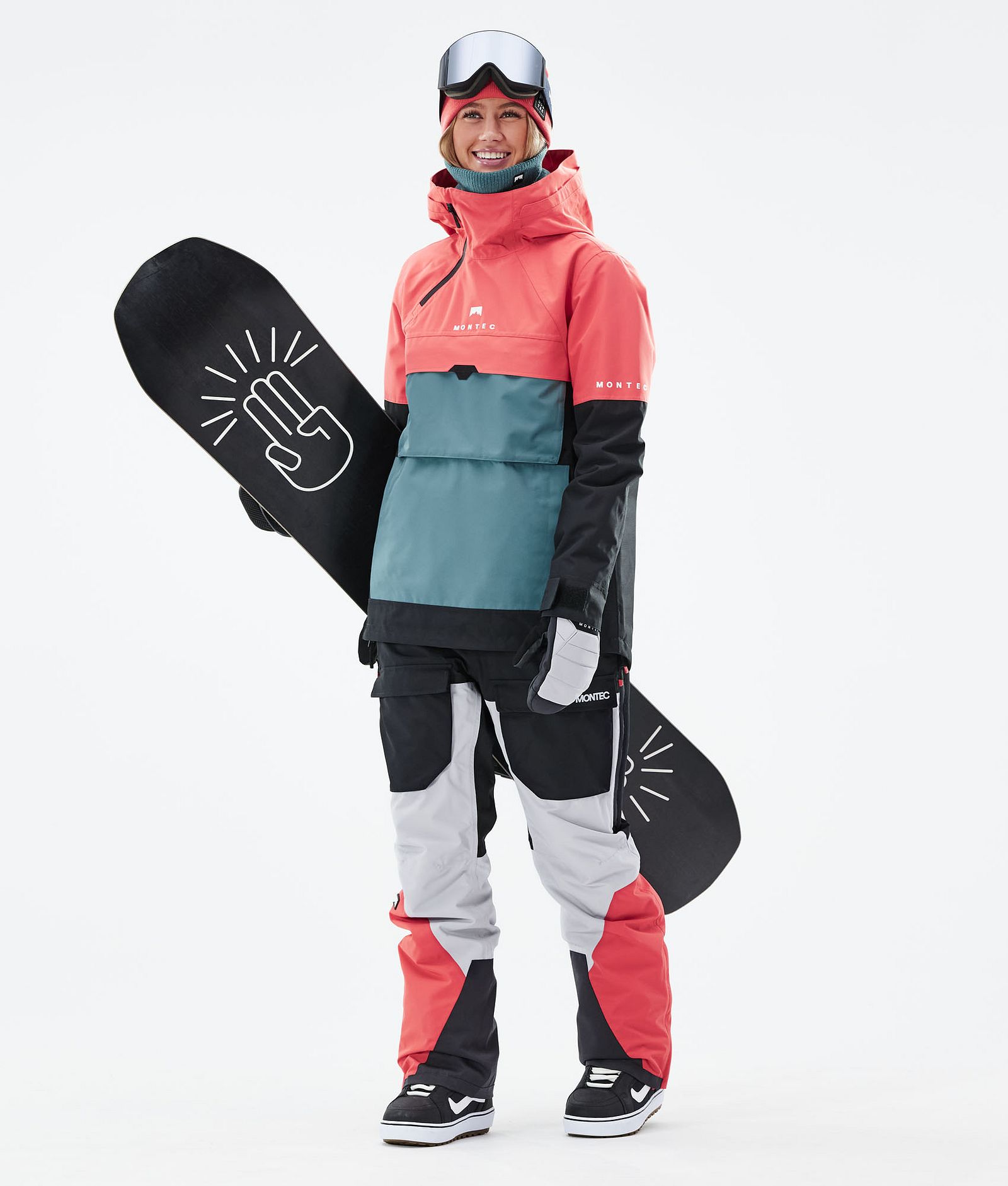 Dune W 2021 Kurtka Snowboardowa Kobiety Coral/Atlantic/Black, Zdjęcie 3 z 9