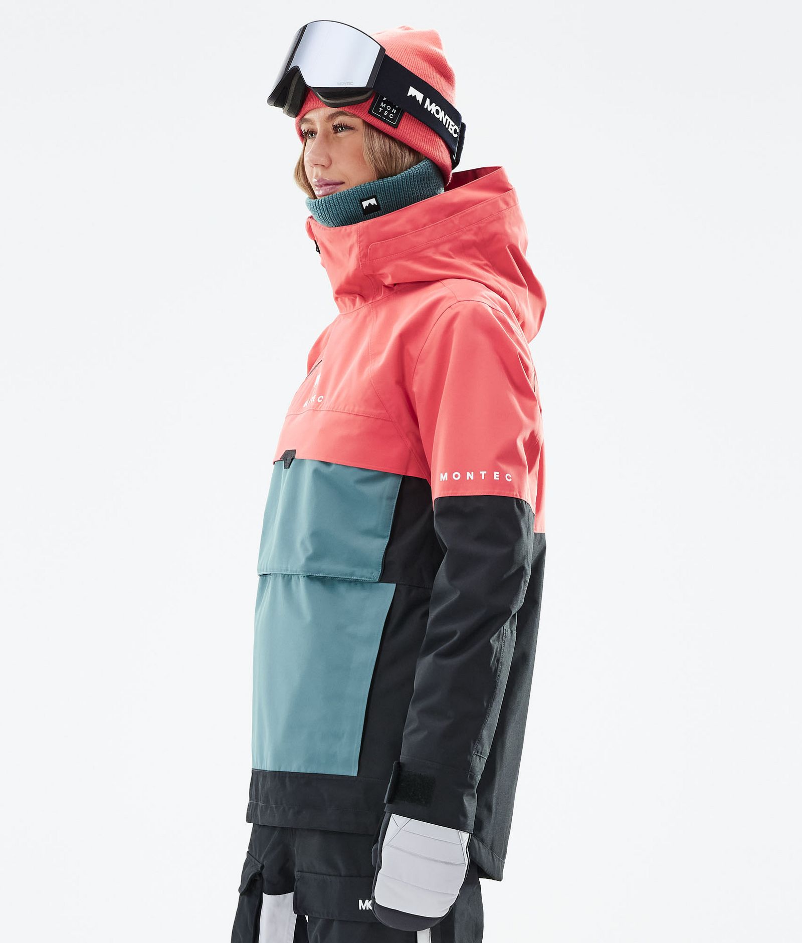 Dune W 2021 Kurtka Snowboardowa Kobiety Coral/Atlantic/Black, Zdjęcie 6 z 9