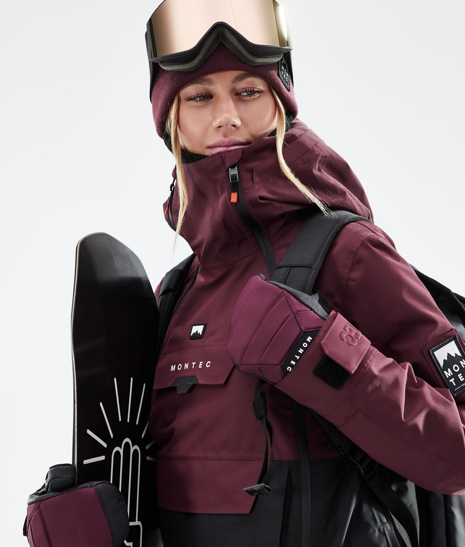 Doom W 2021 Bunda na Snowboard Dámské Burgundy/Black, Obrázek 3 z 12