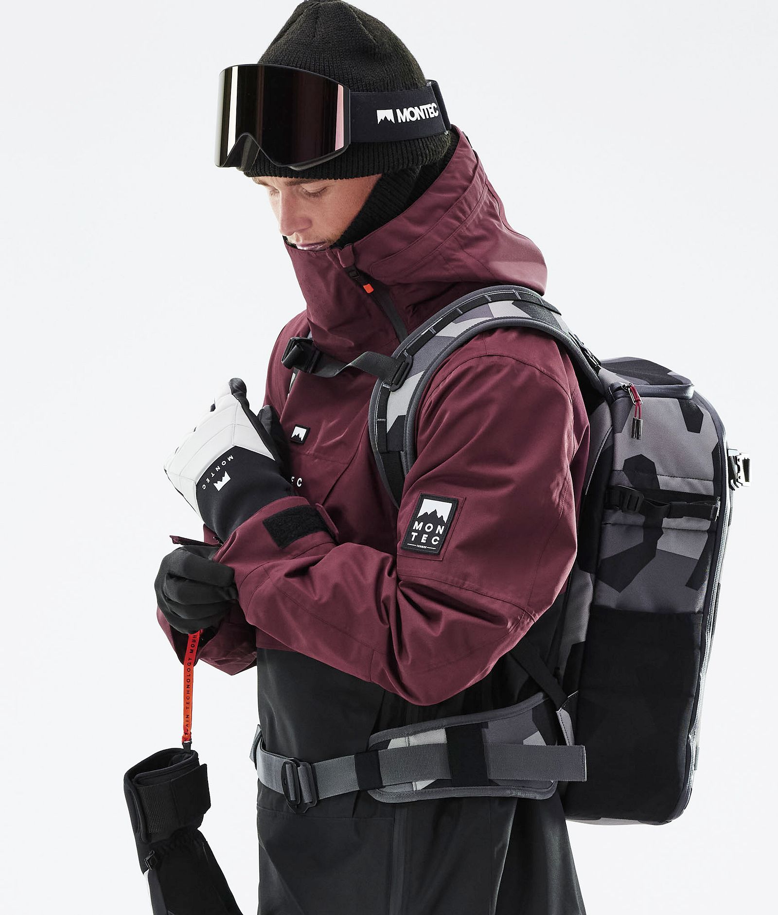 Doom 2021 Bunda na Snowboard Pánské Burgundy/Black, Obrázek 2 z 13