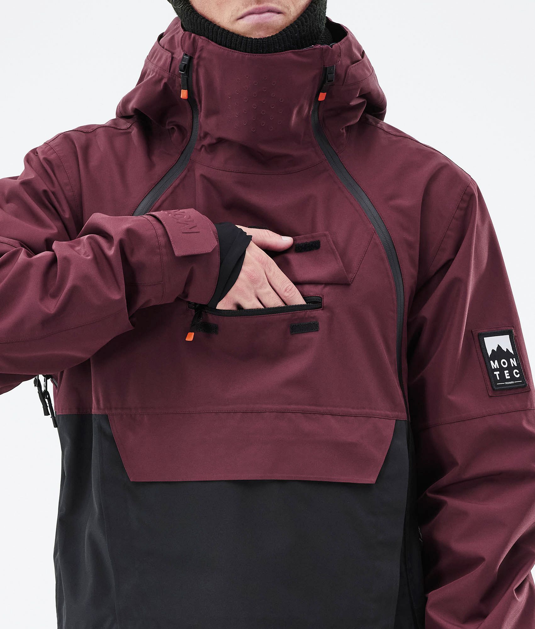 Montec Doom 2021 スキージャケット メンズ Burgundy/Black - ブルゴーニュ | Montecwear.com