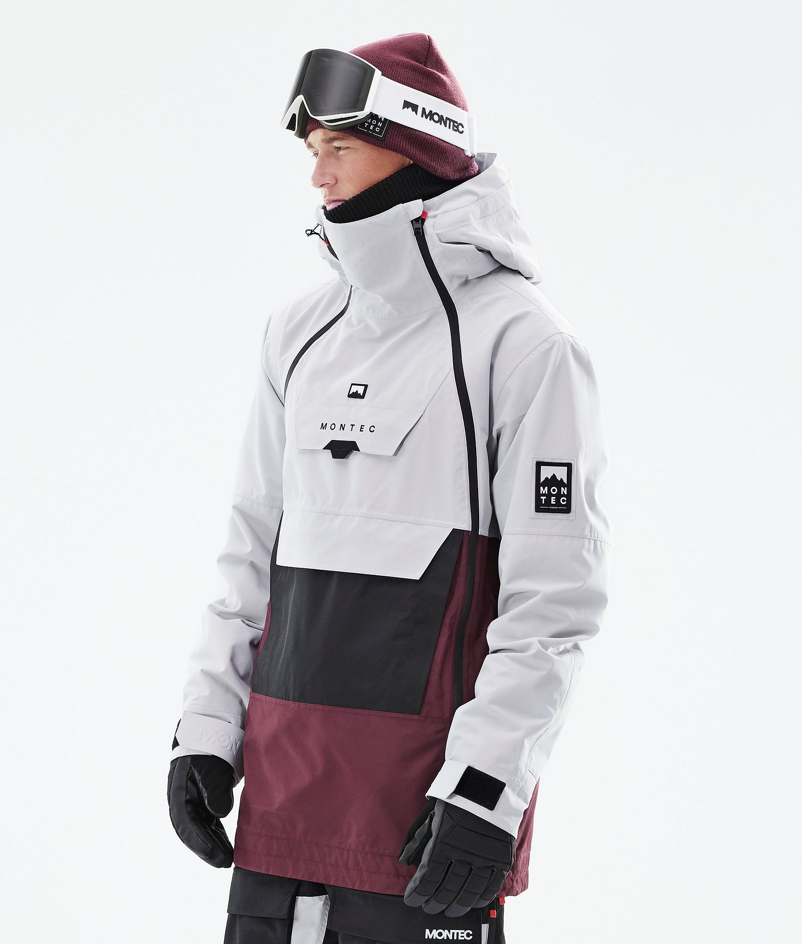 Doom 2021 Chaqueta Esquí Hombre Light Grey/Black/Burgundy, Imagen 1 de 11