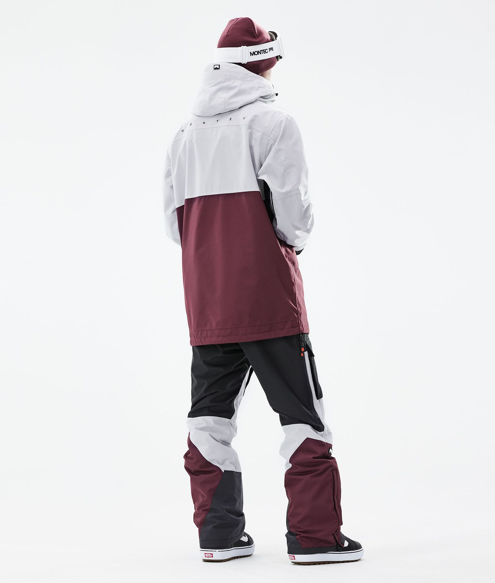 Doom 2021 Bunda na Snowboard Pánské Light Grey/Black/Burgundy, Obrázek 6 z 11